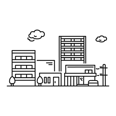 イラスト:マンションや大型物件・商業ビル